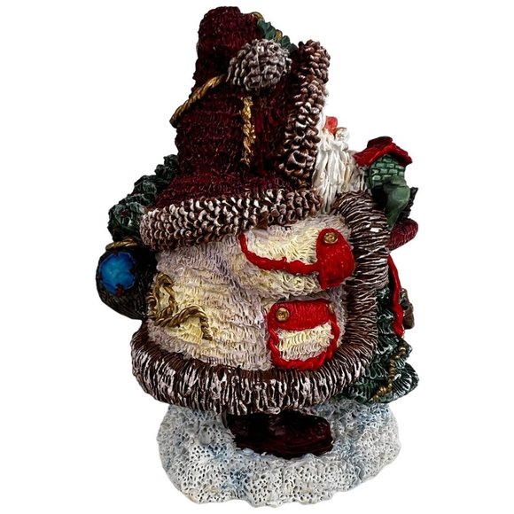 Possible Dreams Crinkle Claus Santa Claus Figurine Christmas Pine Cone Red Bird - Picture 4 of 7